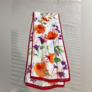 Floral Print Silk Scarf